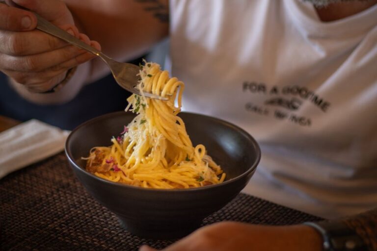 Adam Eating Carbonara